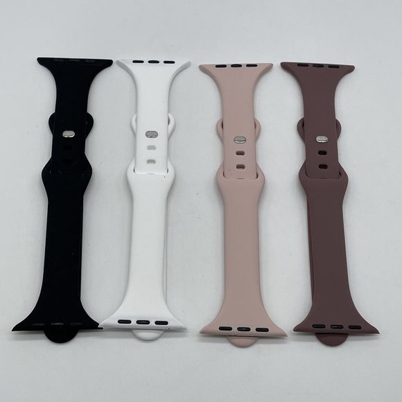 IWatch Bands 42mm/44mm 4 Pack Black White Pink Violet - Picture 1 of 5